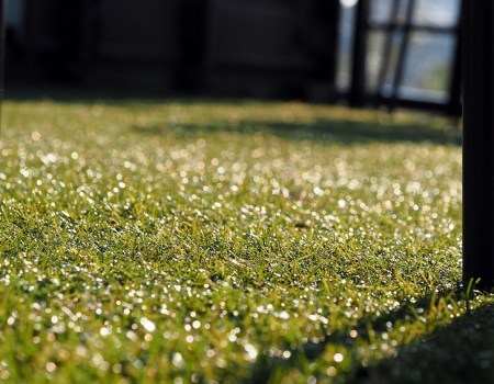 artificial grass with lawn chair